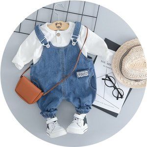 NWT SLBETTER Kids' Unisex Toddler Long Sleeve Overall Set, 2T - 3T